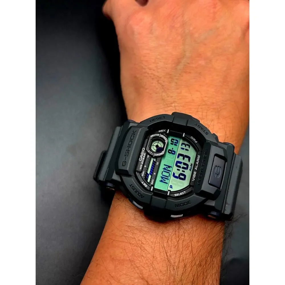 Casio G-Shock GD-350-8 Vibration Alarm Tactical Digital Men's Watch NIB Full Set
